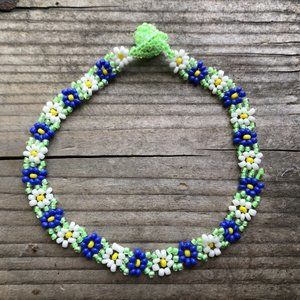 NWOT Seed Bead Daisy Anklet